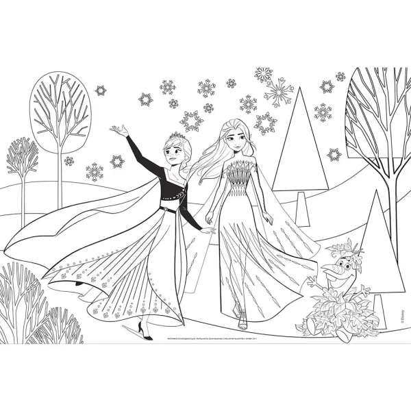 imagen de Frozen 2 en 1 maxi puzzle y libro para colorear 50x35cm - Lisciani 3