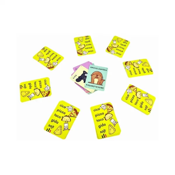 imagen de Gato, pizza, taco, cabra, queso - Juego de mesa de giros divertidos 3