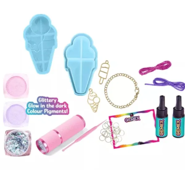 imagen de Gemex: Conjunto de joyería de helado de gema de gel 2