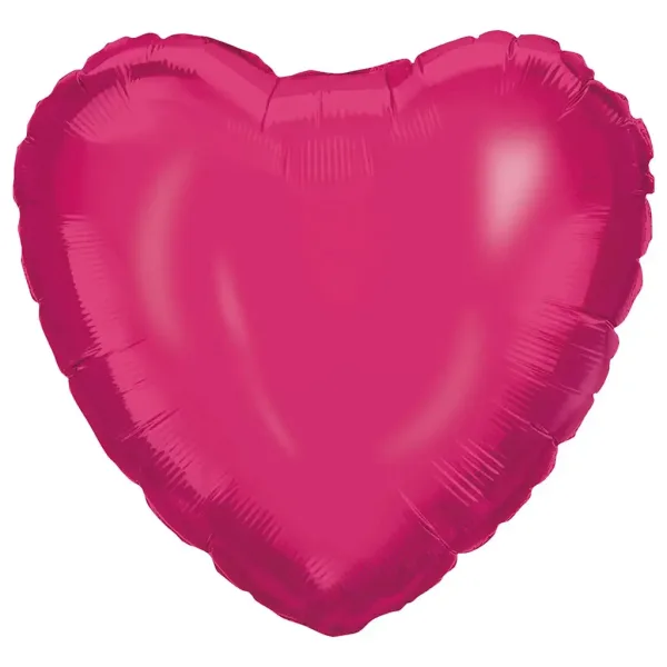 imagen de Globo de foil en forma de corazón – fucsia 46cm 1