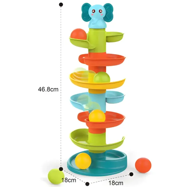 imagen de Happy World: Divertido circuito de bolas de elefantes 47cm 3