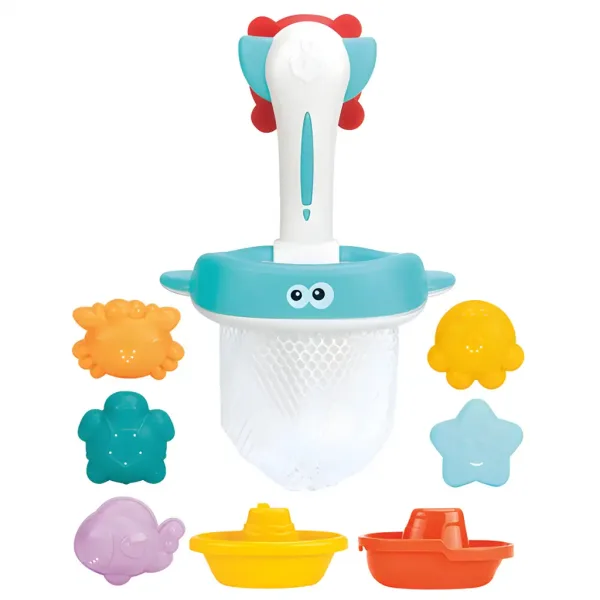 imagen de Happy World: Juguete de baño con animales marinos y red 2