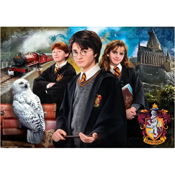 imagen de Harry Potter - En la puerta de Hogwarts puzzle de 1000 piezas con póster - Clementoni 2