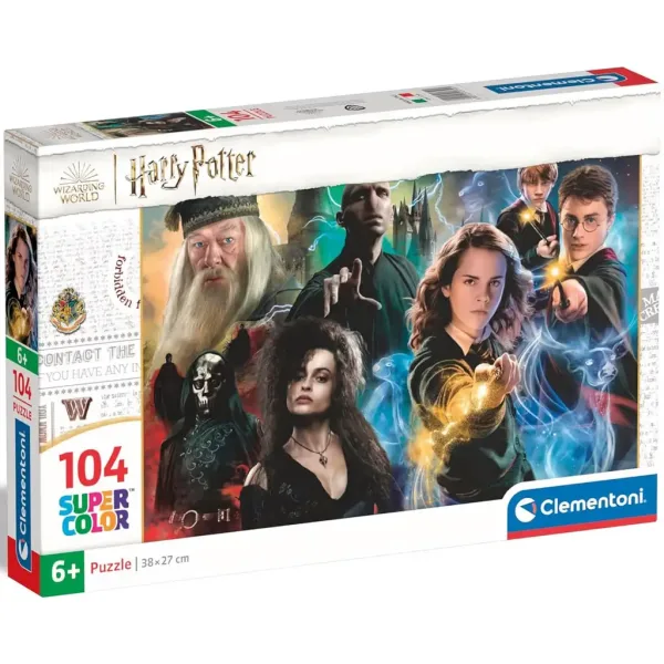 imagen de Harry Potter enfrentamiento mágico puzzle supercolor de 104 piezas - Clementoni 1