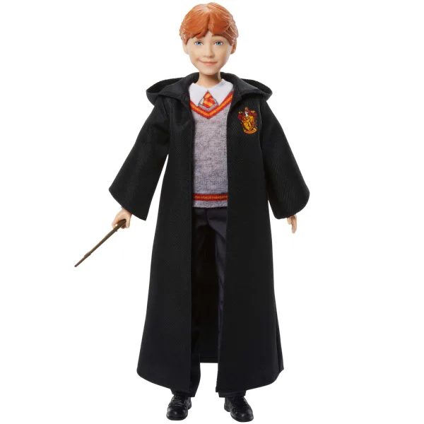 imagen de Harry Potter: Muñeco de Ron Weasley con túnica y varita mágica - Mattel 2