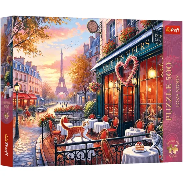 imagen de Historia de amor Amor en París rompecabezas de calidad Premium de 500 piezas - Trefl 1