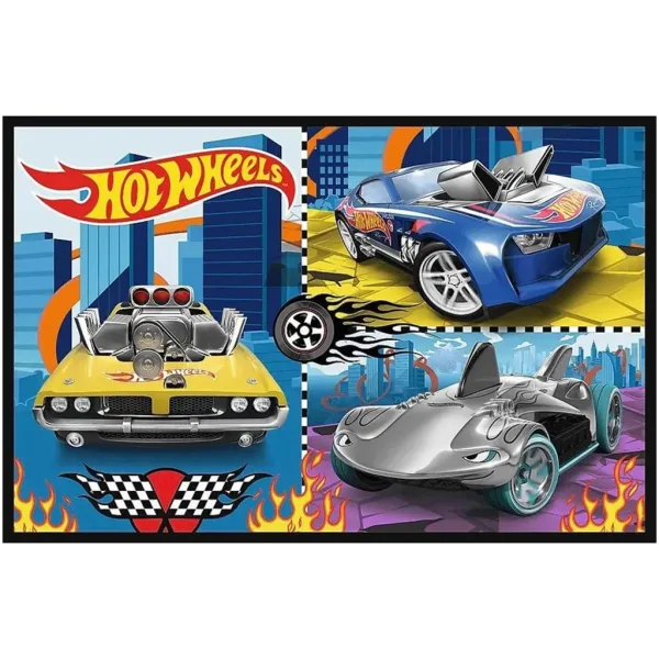 imagen de Hot Wheels - 2 x 70 piezas de rompecabezas - Trefl 2