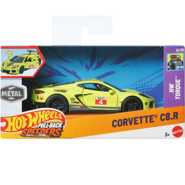 imagen de Hot Wheels: Coche de juguete de fricción Corvette C8.R 1/43 - Mattel 1
