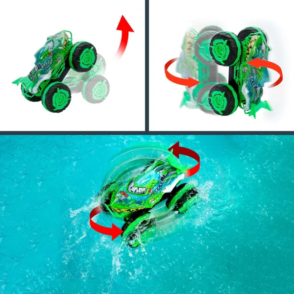 imagen de Hot Wheels Monster Trucks Control Remoto Anfibio Great Bite 1/15 - Mattel 3