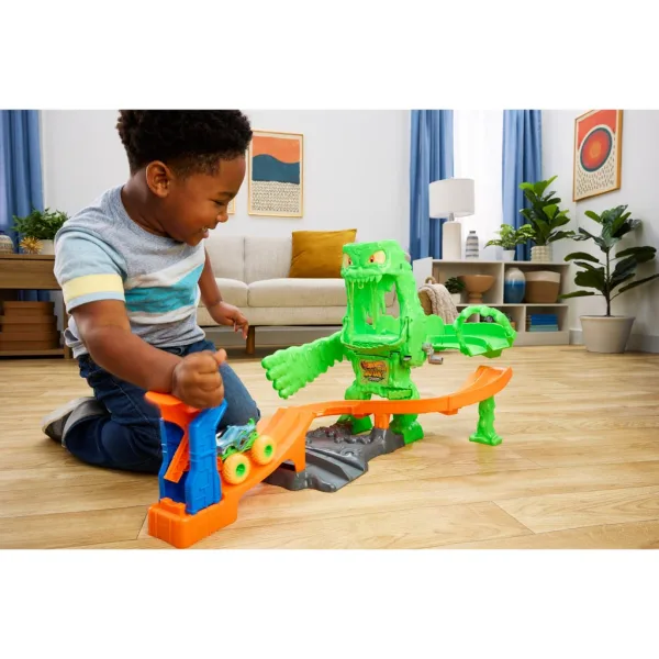 imagen de Hot Wheels Monster Trucks Monstruo de Slime Caos Pista - Mattel 2