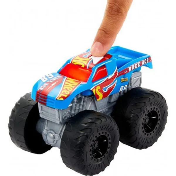imagen de Hot Wheels Monster Trucks Race Ace vehículo con luces y sonidos 1/43 - Mattel 3