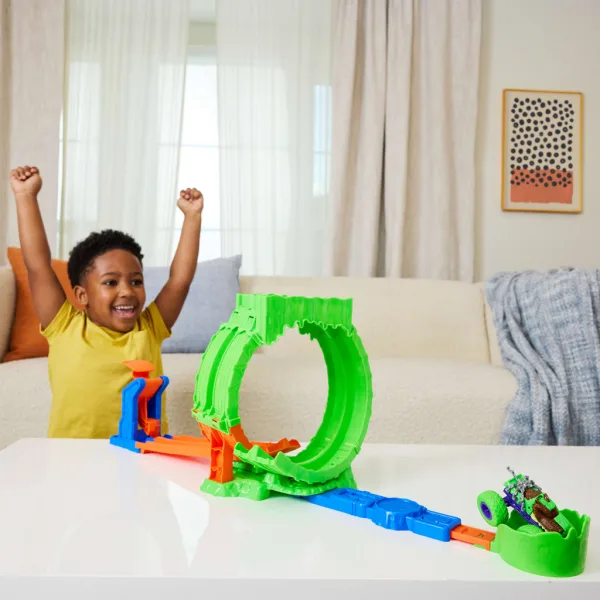 imagen de Hot Wheels Monster Trucks Slimehurok pista de carreras – Mattel 3