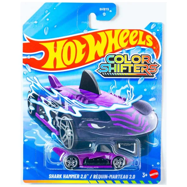 imagen de Hot Wheels: Shark Hammer 2.0 coche pequeño de cambio de color 1/64 - Mattel 1