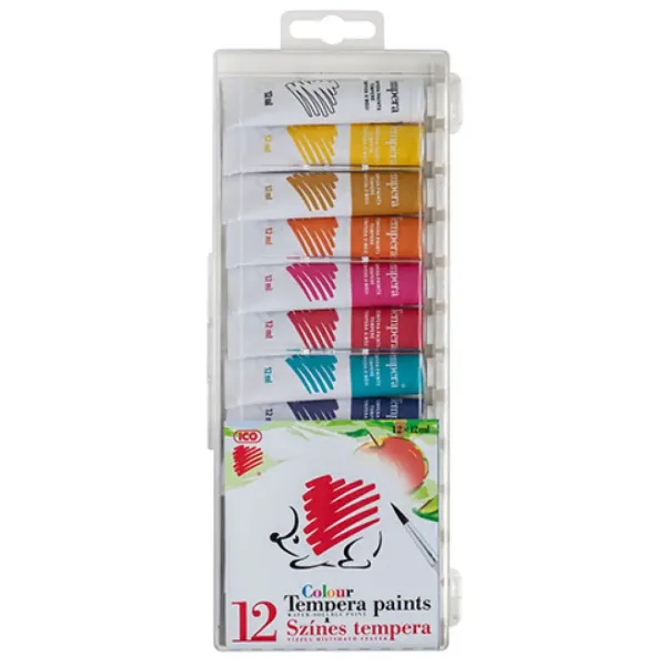 imagen de ICO: HEDGEHOG Témpera de colores 12ud 12ml 1