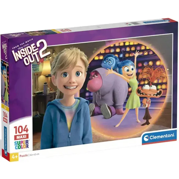 imagen de Inside Out 2: Maxi Super Color Puzzle de 104 piezas - Clementoni 1