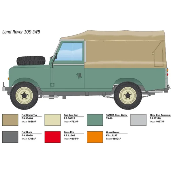 imagen de Italeri 1/24 Land Rover 109 LWB todoterreno maqueta 3
