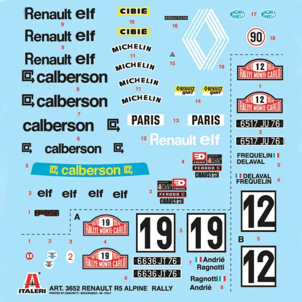 imagen de Italeri 1/24 Renault R5 Alpine Rally maqueta de coche 2