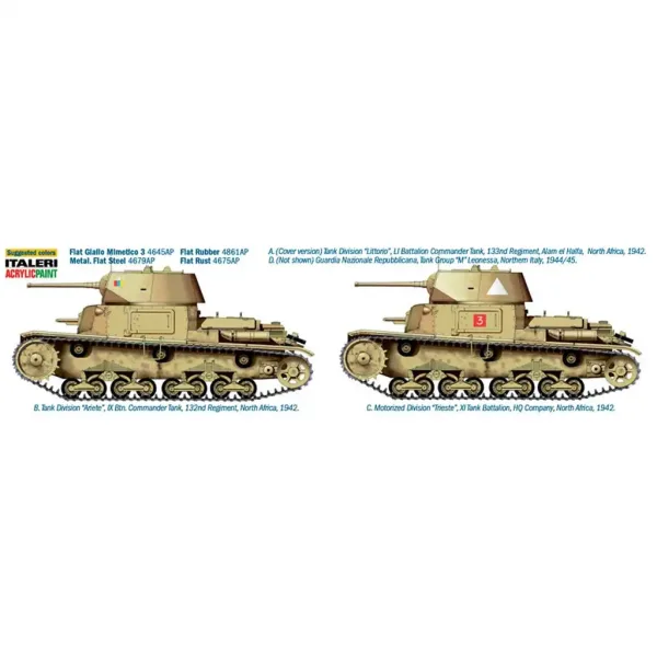 imagen de Italeri 1/35 Carro Armato M14/41 I Serie tanque modelo 3
