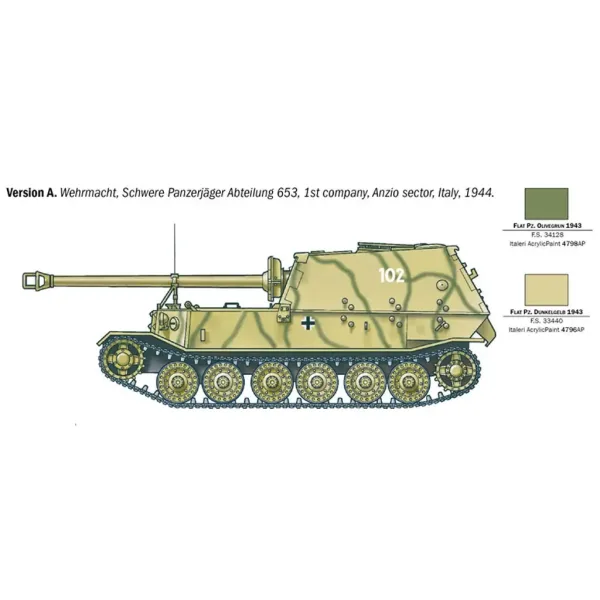 imagen de Italeri: 1/35 Sd.Kfz. 184 Elefant cazacarros maqueta 3