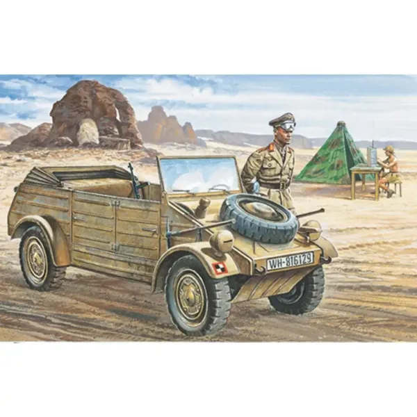 imagen de Italeri 1/35 VW Tipo 82 Kübelwagen vehículo militar maqueta 2