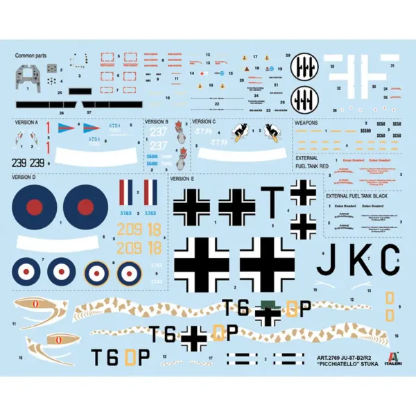 imagen de Italeri 1/48 Ju 87 B-2/R-2 Picchiatello modelo de avión 2