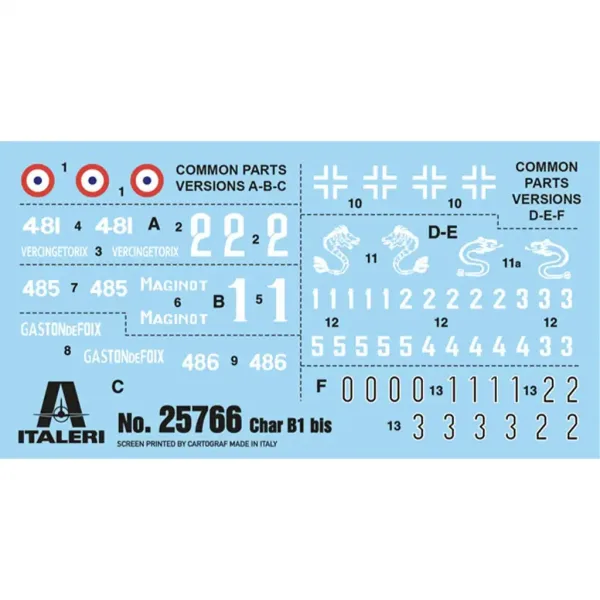 imagen de Italeri 1/56 tanque modelo Char B1 Bis 2