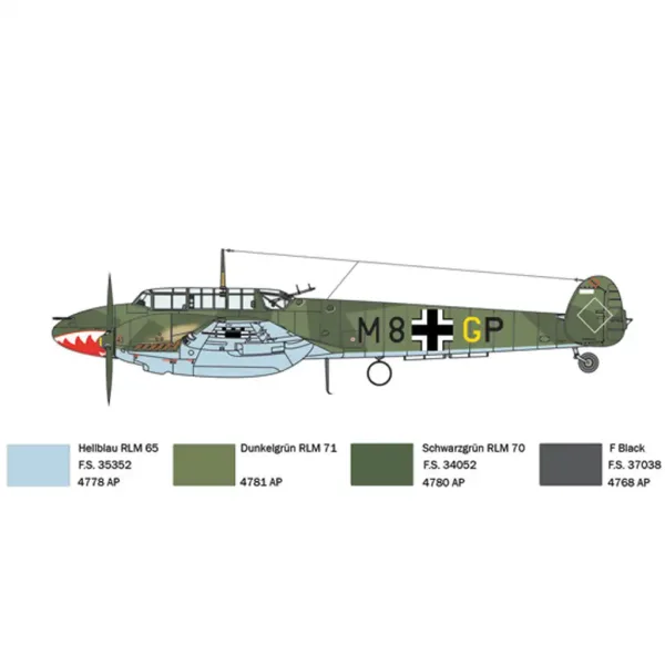 imagen de Italeri 1/72 Bf 110 C Zerstörer caza de combate maqueta 6