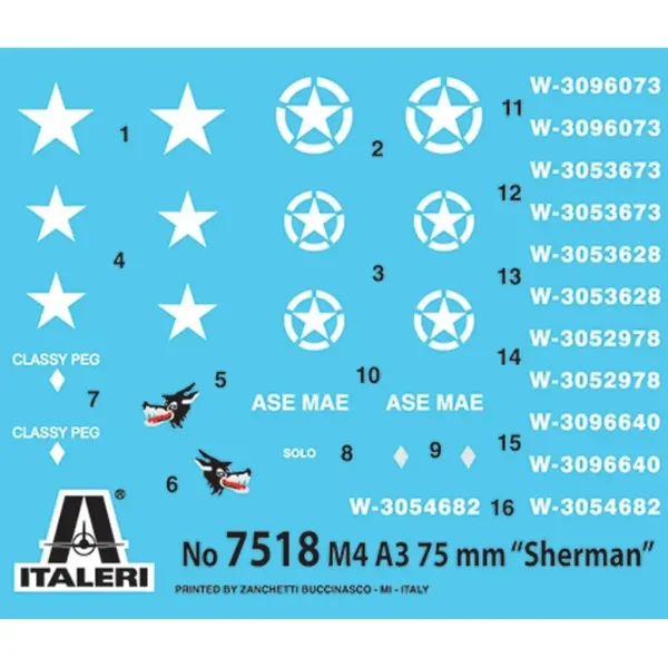 imagen de Italeri 1/72 M4A3 75mm tanque Sherman set de maqueta de 2 piezas 2