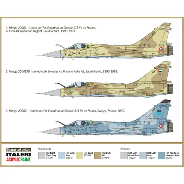 imagen de Italeri 1/72 Mirage 2000C caza modelo 3