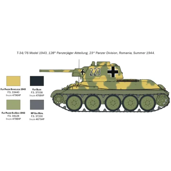 imagen de Italeri 1/72 T-34/76 Modelo 1943 tanque maqueta 6