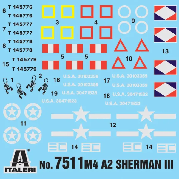 imagen de Italeri 1/72 tanque M4A2 Sherman III set de maquetas de 2 piezas 2