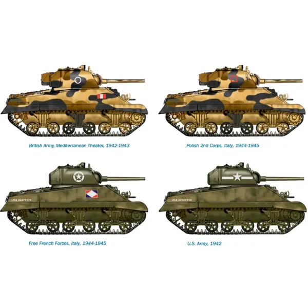 imagen de Italeri 1/72 tanque M4A2 Sherman III set de maquetas de 2 piezas 3