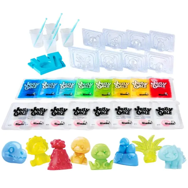imagen de Jelly Gelz Dinos set creativo para hacer figuras de gel de dinosaurios - Simba Toys 3