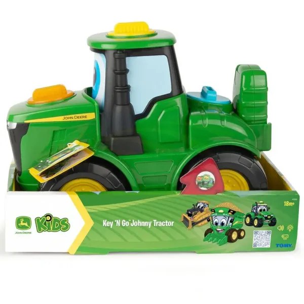imagen de John Deere: Key 'n Go Johnny tractor con llave de arranque y función de movimiento 4