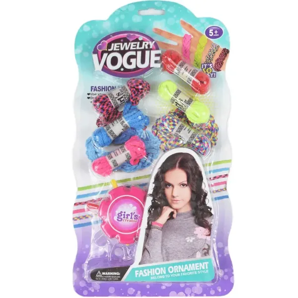 imagen de Joyas Vouge: kit de fabricación de pulseras de amistad DIY con hilos de colores 1