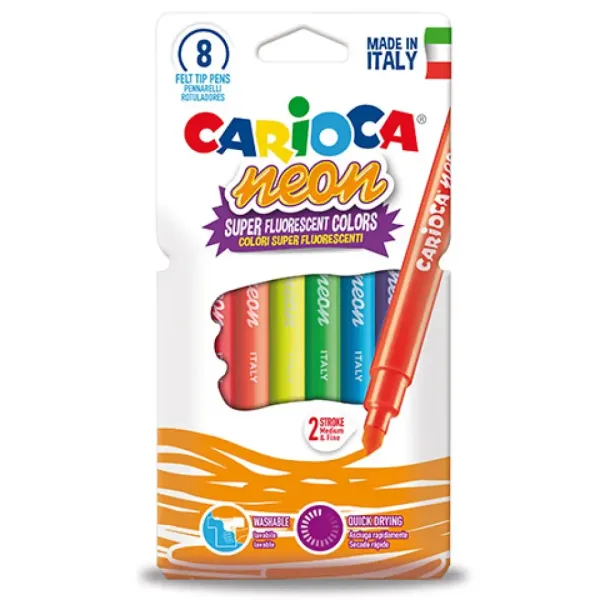 imagen de Juego de 8 marcadores de color neón fluorescente - Carioca 1
