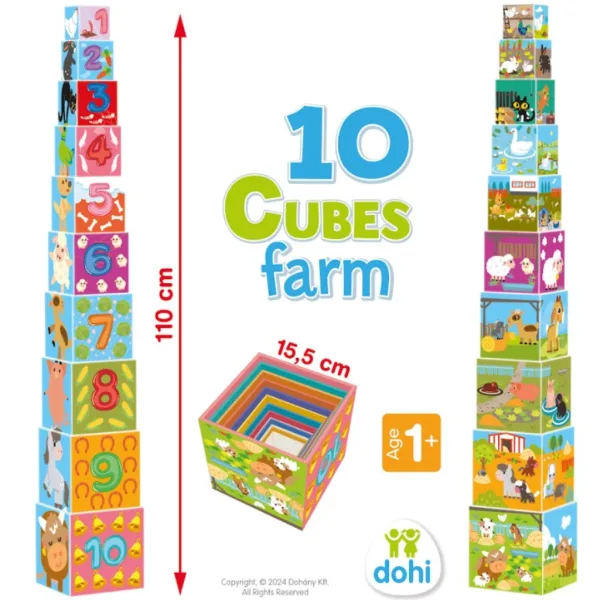 imagen de Juego de apilamiento 10 Cube - Granja 3