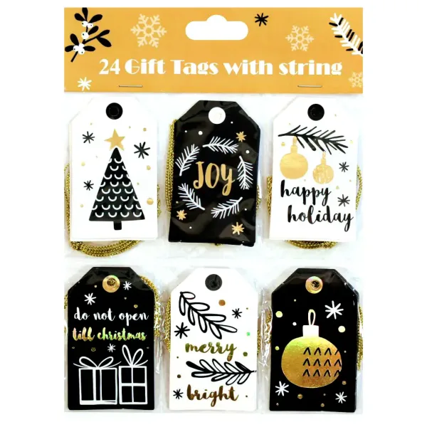 imagen de Juego de etiquetas de regalo navideñas de 24 piezas en varias versiones 4