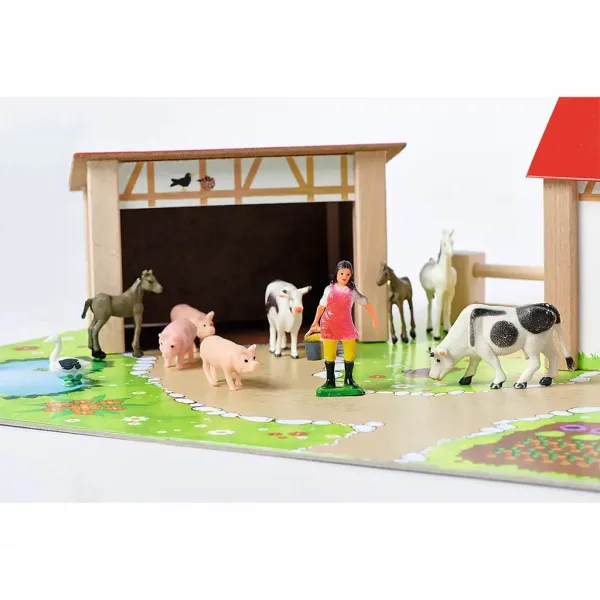 imagen de Juego de granja de madera de 21 piezas - Eichhorn 3