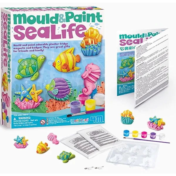 imagen de Juego de moldes de yeso de animales marinos 4M 2