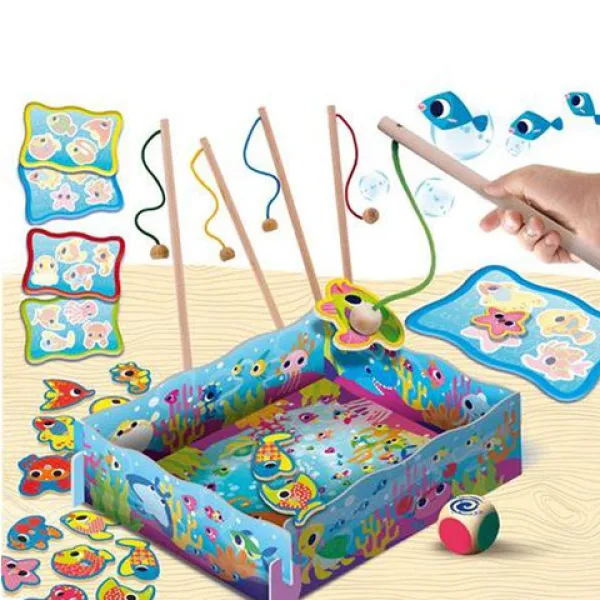 imagen de Juego de pesca magnético de madera Montessori 2