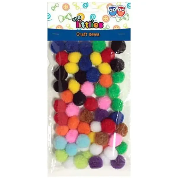 imagen de Juego de pompones de colores 15mm 60ud 1