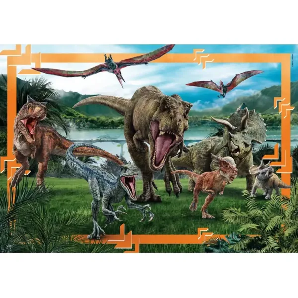 imagen de Jurassic World el reino de los dinosaurios puzzle maxi supercolor de 104 piezas - Clementoni 2