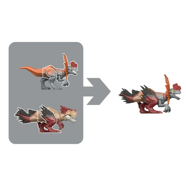 imagen de Jurassic World: Mayhem Mix-Ups DIY Mutante dino Dilophosaurus - Mattel 2
