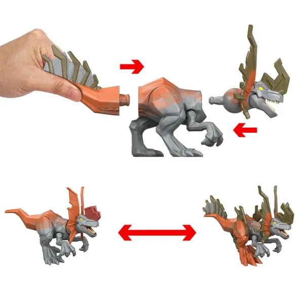 imagen de Jurassic World: Mayhem Mix-Ups DIY Mutante dino Dilophosaurus - Mattel 3