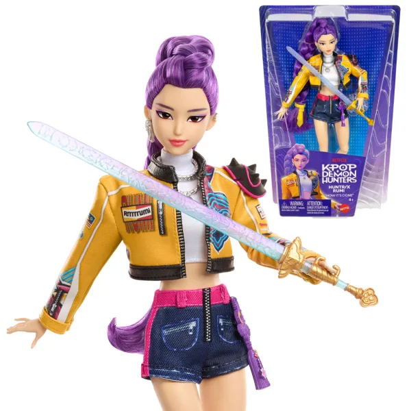 imagen de K-Pop Cazadores de Demonios: Muñeca de moda Rumi con espada – Mattel 2