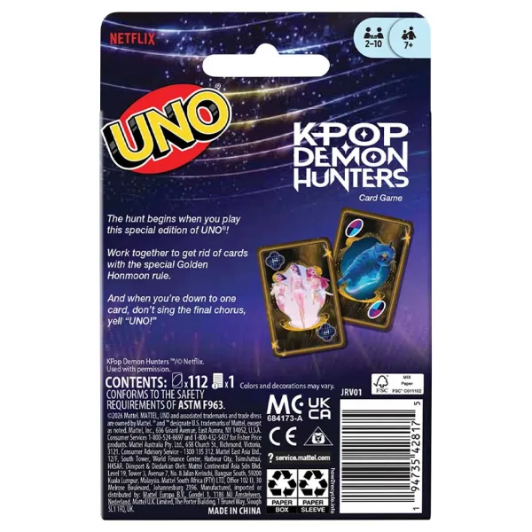 imagen de K-POP Cazadores de Demonios UNO juego de cartas - Mattel 4