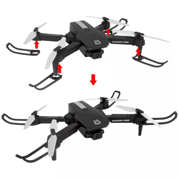 imagen de KOO: Kotaro 058 dron plegable con control remoto de doble cámara y luces LED 5