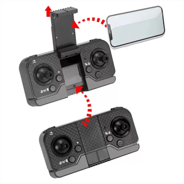 imagen de KOO: Kotaro 058 dron plegable con control remoto de doble cámara y luces LED 7