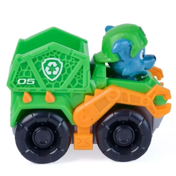 imagen de La Patrulla Canina: Dino Movie, mini coche de carreras de Rocky, 6,4 cm - Spin Master 2